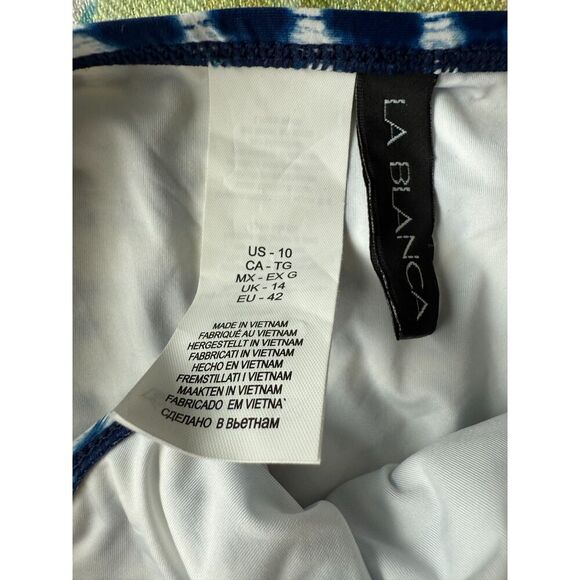 NWT La Blanca Moody Midnight Tie Dye Greece String Bikini Bottom w Tassels 10 - Picture 5 of 5